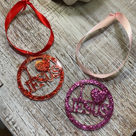 Other - I 💗 Jesus Ornament - Jesus Christmas Ornaments Custom Color